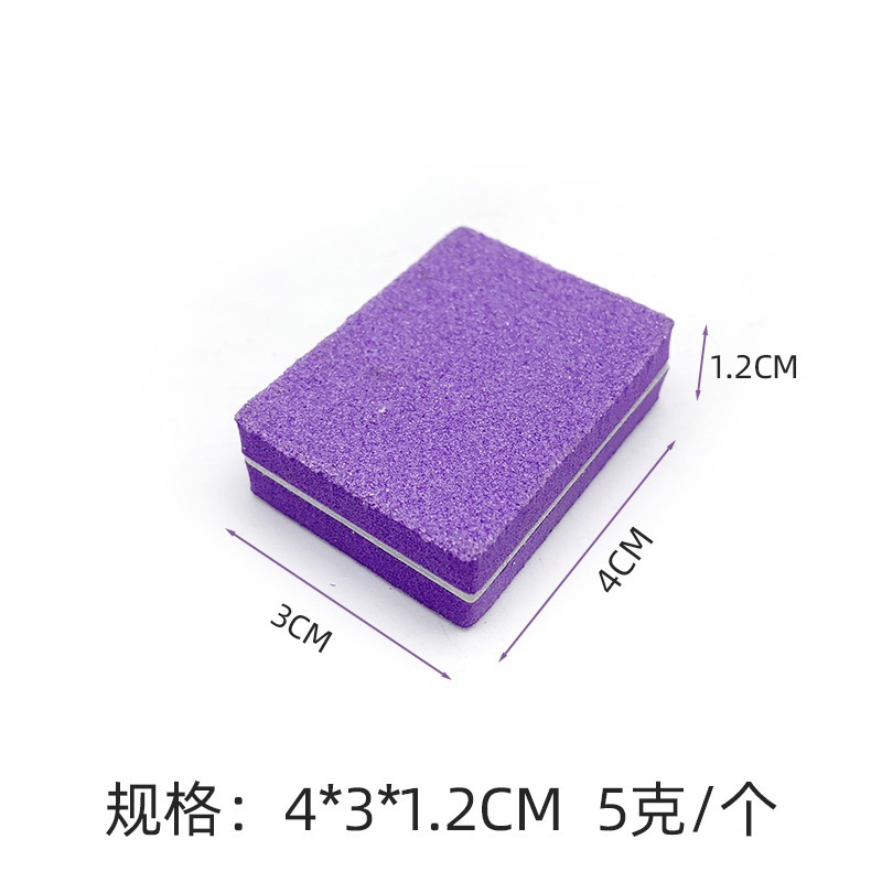Fábrica directa mini cuadrado esponja archivo pulido tofu bloque uñas herramientas color cuadrado de dos lados esmerilado