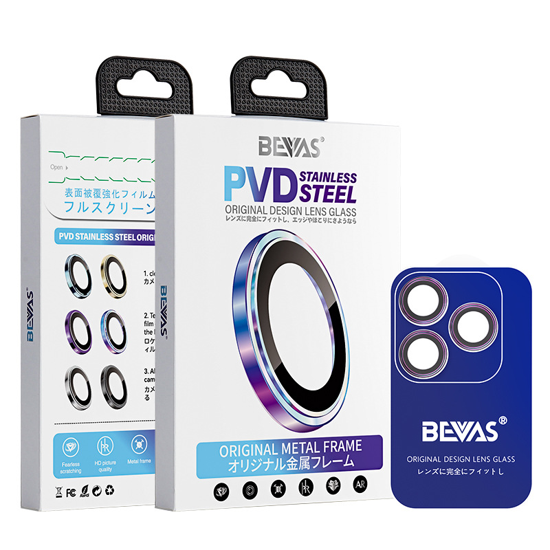 BEVASアップル16レンズフィルムPVDステンレスレンズ保貼康寧AR鷹眼適用iphone16pro