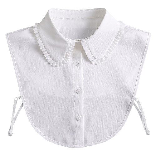 White chiffon shirt for women, ear-shaped stand-up collar mesh shirt, professional and fairy top, super fairy and foreign style