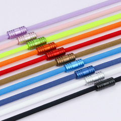 Wholesale elastic shoelaces, no-tie shoelaces, shoe accessories, colorful metal elastic shoelace buckles, lazy shoelaces