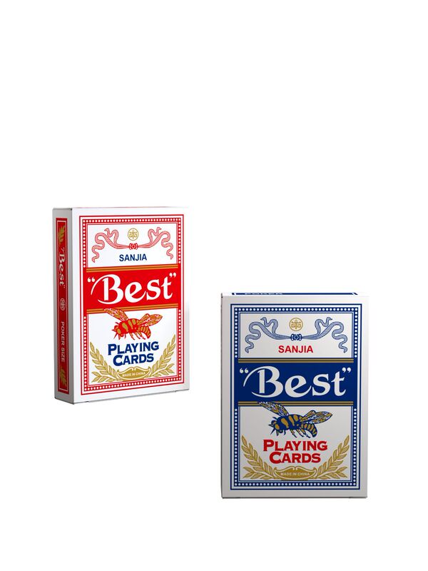 百家乐俱乐部专用Best扑克牌红蓝组合装蓝芯小蜜蜂Bee扑克跨境版|undefined