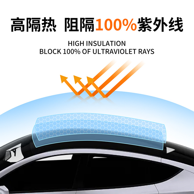 Manufacturer Wholesale Car Tpu Sunroof Gold Shield High Heat Insulation Shield Film Car Roof Sun Protection Film Full Roll Uv Protection Film