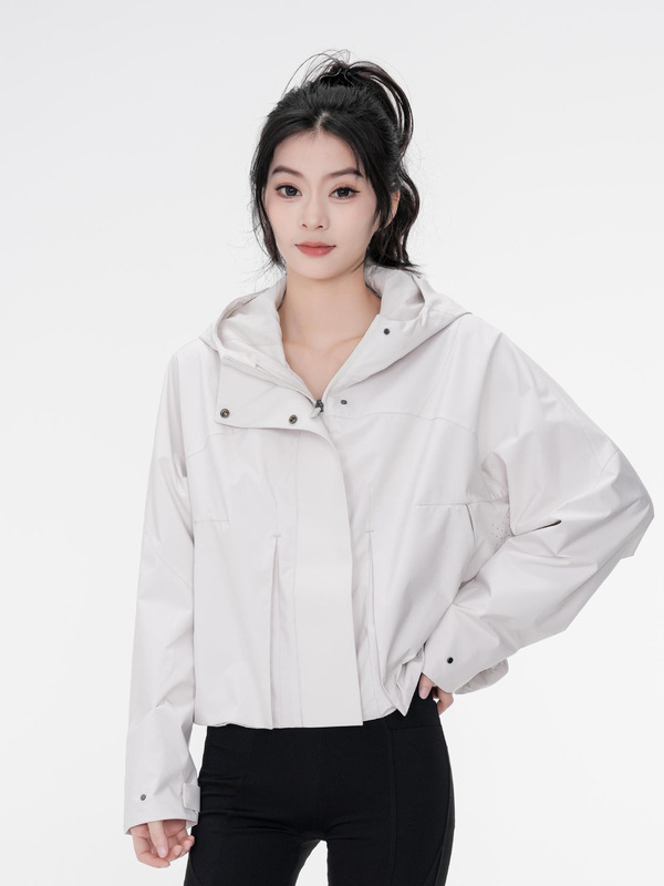 Lulu-Style White Label High-Quality In-Stock Wholesale Raincoat Yoga Jacket Lulu Women's Hooded Windbreaker Jacket