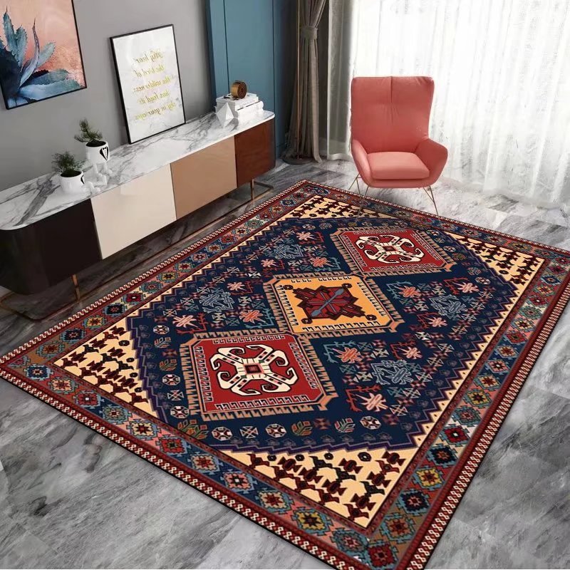 跨境代發波西米亞風地毯客廳沙發茶几地毯臥室床邊地毯民族風地毯