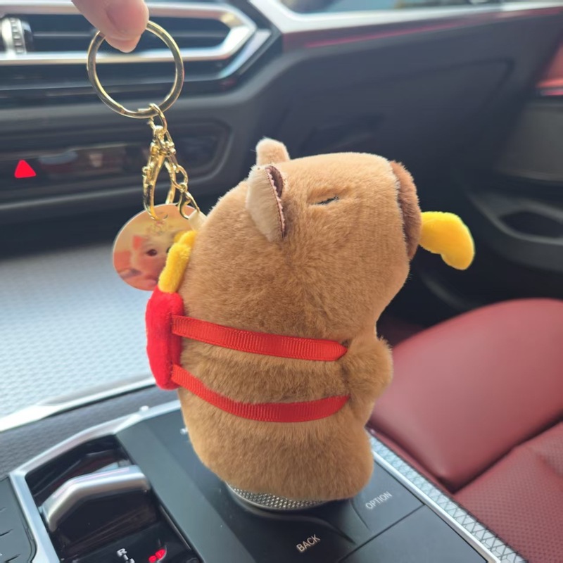 カピバラフライドポテトパングルメシリーズストラップぬいぐるみカピバラ人形バッグストラップキーホルダー|undefined