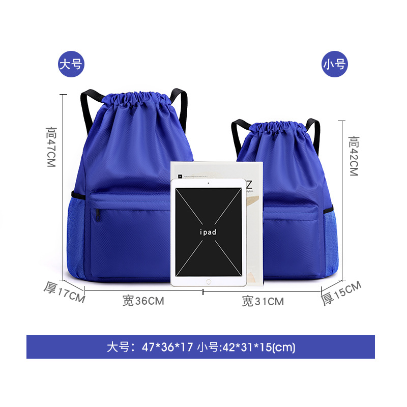 Bolsa de baloncesto de separación húmeda y seca de gran capacidad bolsa de fútbol bolsa de natación impermeable para mujer bolsa de traje de baño bolsa de cordón de hombro bolsa de cordón