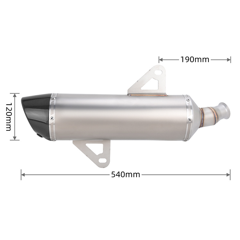 Suitable for ZONTES motorcycle scooter Zongsheng 368G DMEK exhaust pipe tail section 26-27 titanium alloy front section