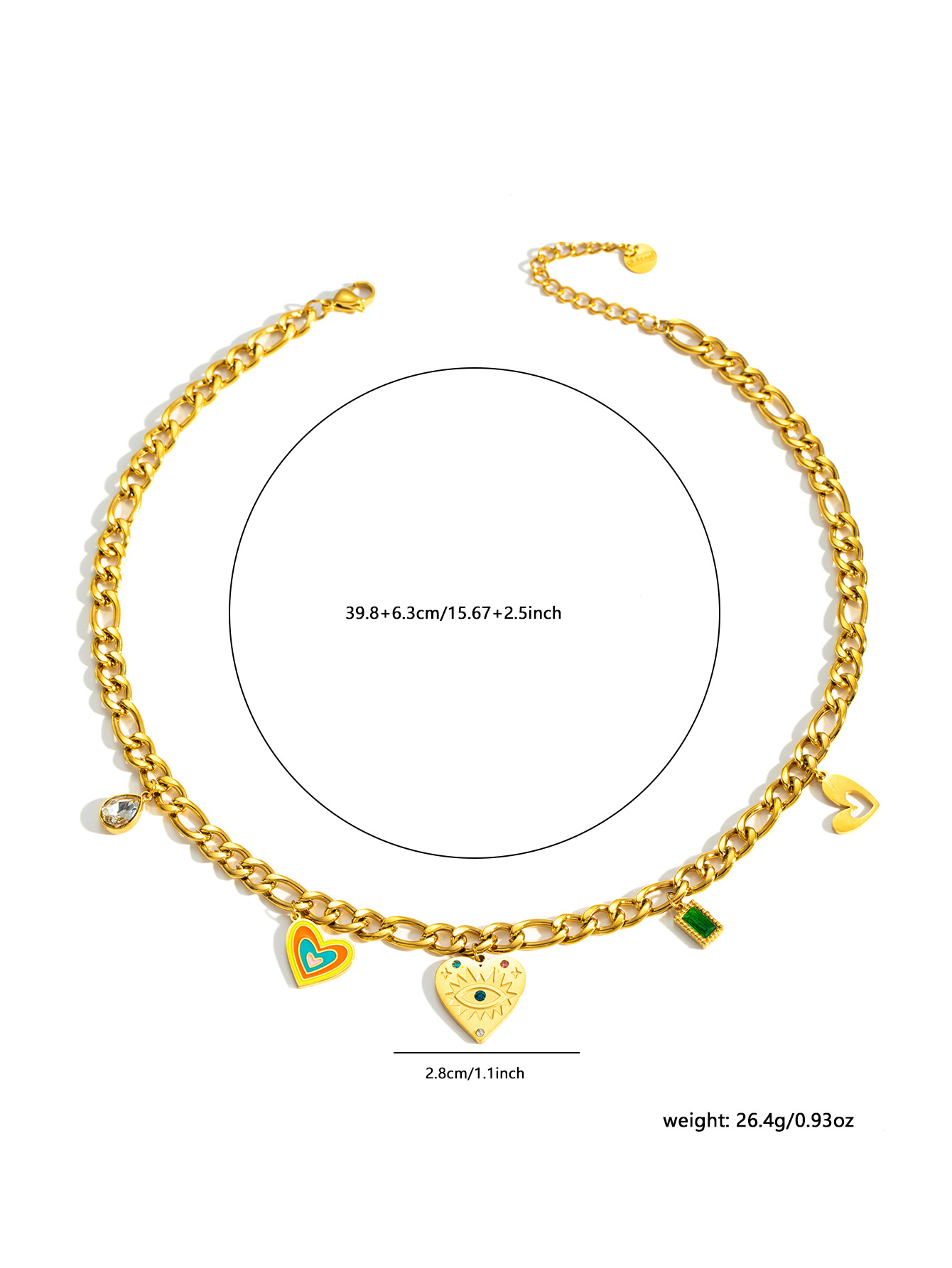 13g Weight 0.03µm Gold Plating Thickness Electroplated Gold Plating Process 18K Real Gold Plated Plating Material 201 Stainless Steel Pendant Material Zircon Inlay Material Layered Necklaces, Necklace Classification 201 Stainless Steel Chain Material cable chain Chain Type 1 Set Quantity Holiday, Daily Occasion 201 Stainless Steel Material Star Pattern Women's Gender Simple Style Style Plating Craft Wholesale Jewelry Simple Style Star Titanium Steel Plating Layered Necklaces Cable Chain 6