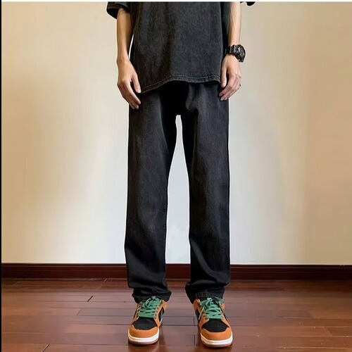 American stretch denim jeans for men, spring and autumn slim straight high-street pants, trendy brand fashion, cool and casual pants