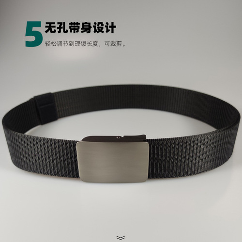 Factory wholesale automatic buckle nylon outdoor belt for men fashion tactical woven sports military training canvas belt