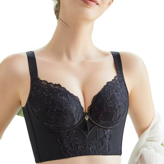 Beauty Salon Adjustable Bra for Small Breasts, Push-Up and Enlargement Bra, Anti-Sagging, Expansion and Accessory Breast-Retracting Intimates for Women, Six-Row Buckle