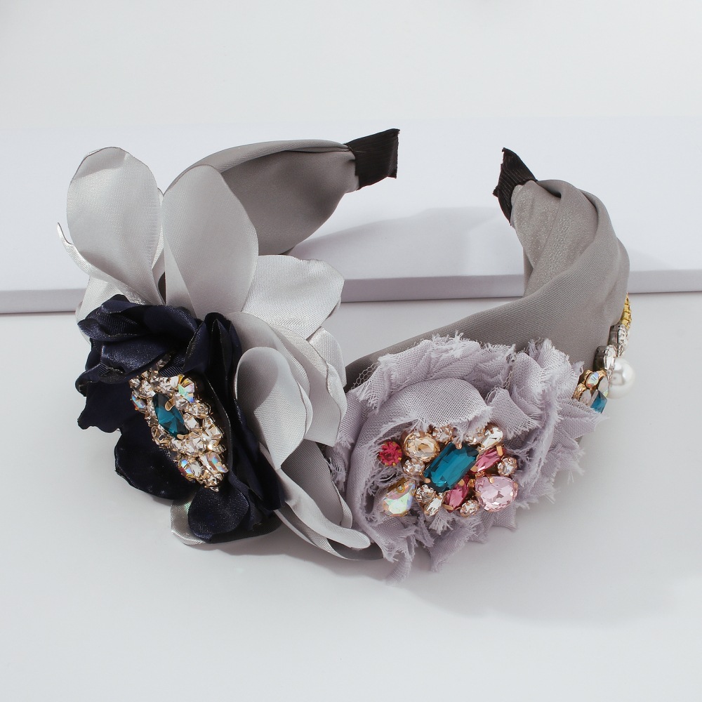 Retro flower pearl banquet headbandpicture1