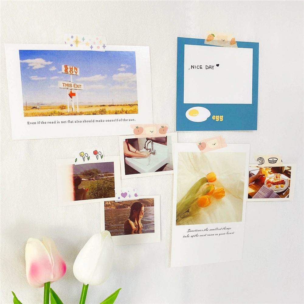 Cute paper tape, cartoon colour map, South Korea, with little bears, handmade, scheduler