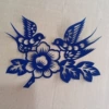 Blue Magpies Flower B (1mm felt cloth)
