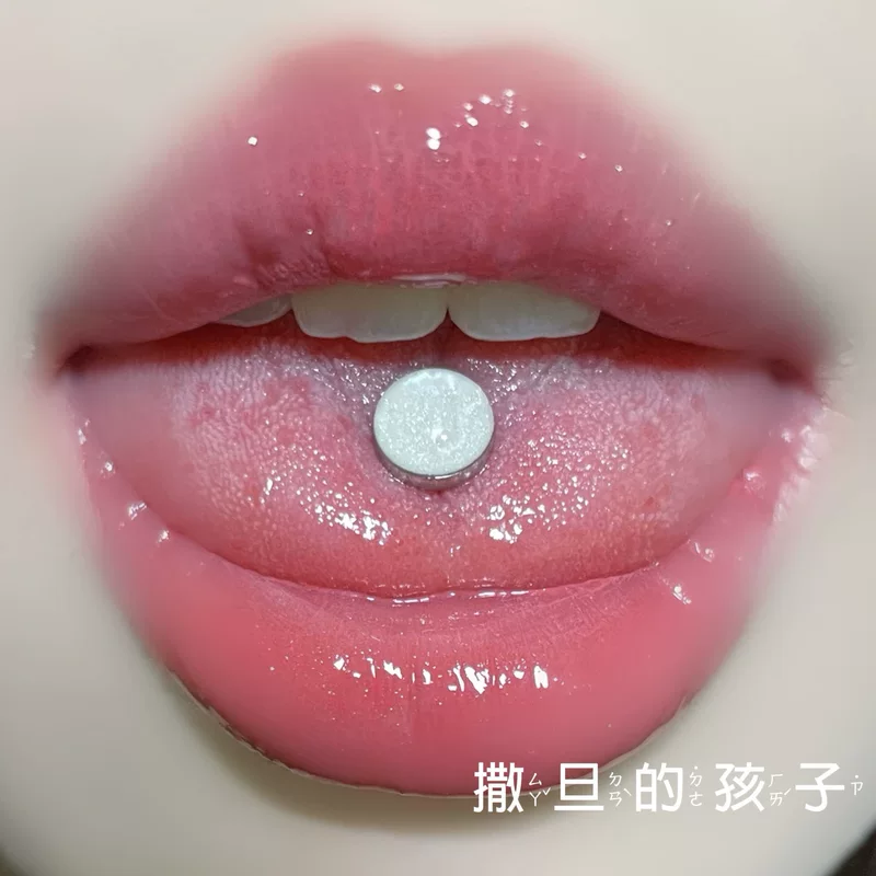 Дитя тьмы Ледяной Флэш, язвочка на языке, внешний резьб Titanium сталь Комфорт, язычок, пирсинг языка, новое изделие