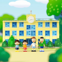 未及积木樱桃小丸子学校客厅日式益智拼装玩具摆件女生毕业礼物