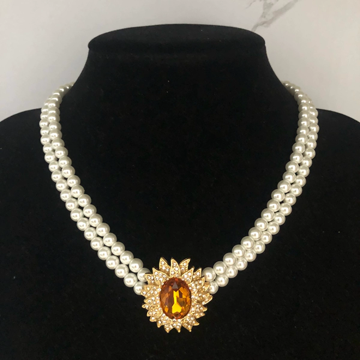 Проволоко design ожерелье и серьги из солнечной батареи из жемчуга, кольцо, набор, с камнем