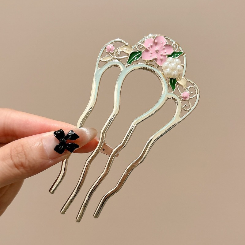 Papillón de cristal de alta sensación en forma de U pinzas de cabello pinzas