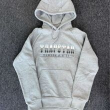 Trapstar新款套头卫雪尼尔拼接男士ins潮流宽松休闲连帽运动套装