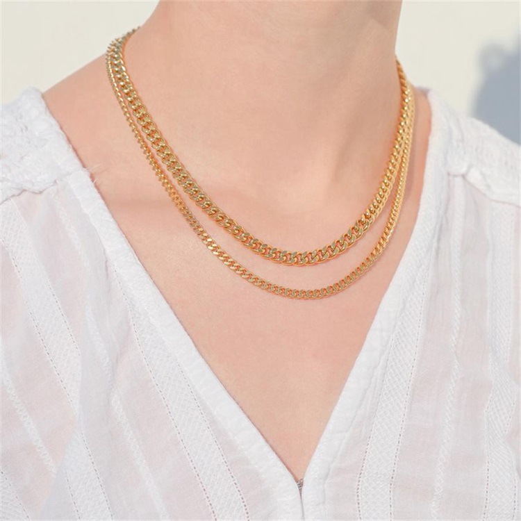 Acero Inoxidable Chapado En Oro De 14 Quilates. Moda Enchapado Forma De U Collar display picture 6