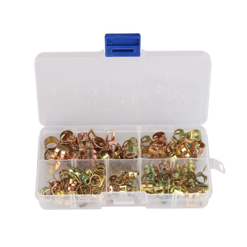 Abrazadera de manguera americana de acero inoxidable 60 piezas en caja abrazadera de combinación abrazadera de aro conjunto de suministro transfronterizo