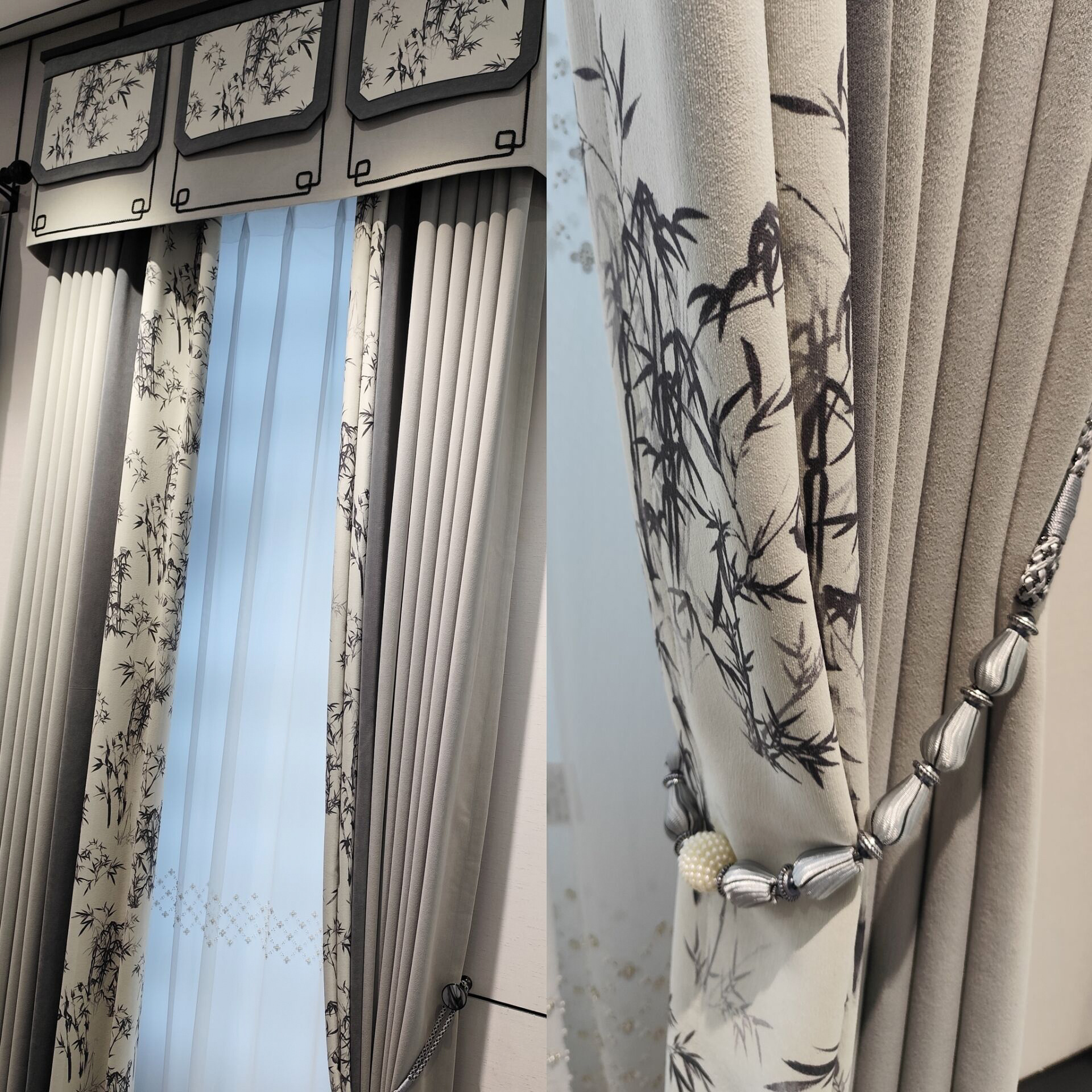 Bamboo new Chinese -style thickened Snow Curtain high -shading…