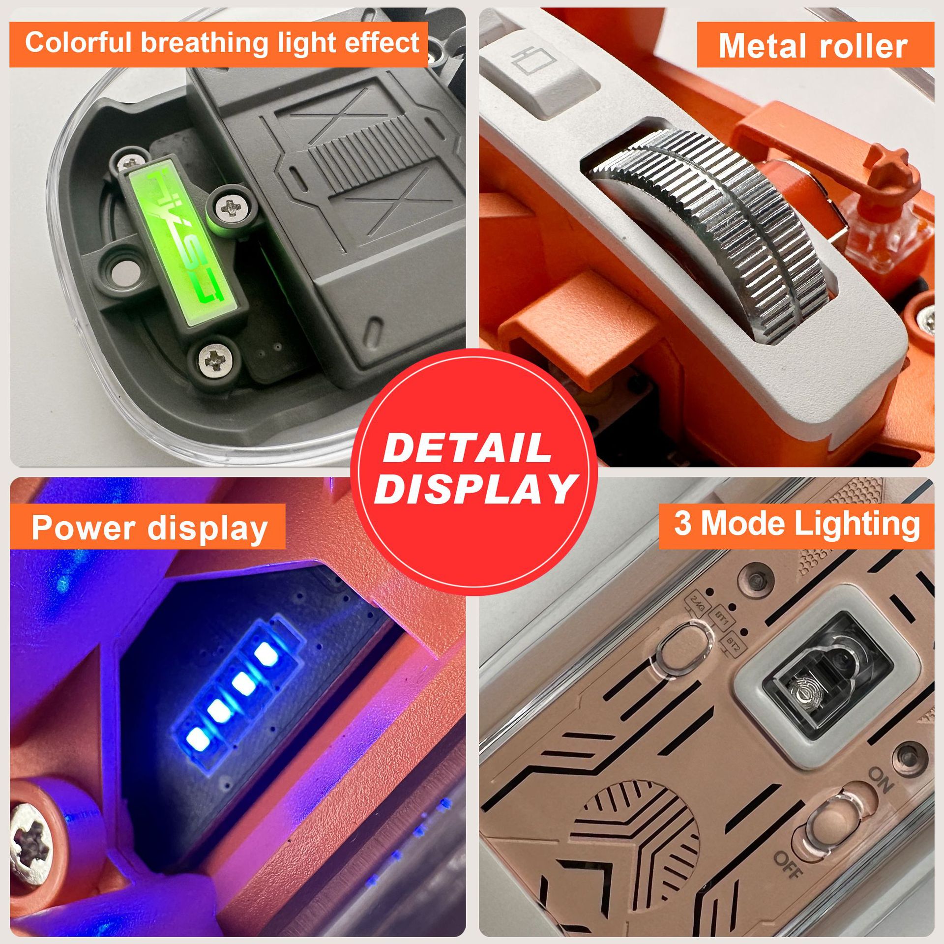 Il terzo esame simulato trasparente 2.4G/Bluetooth 5.1 silenzioso magnetico ricaricabile mouse wireless carica display_voghion.com