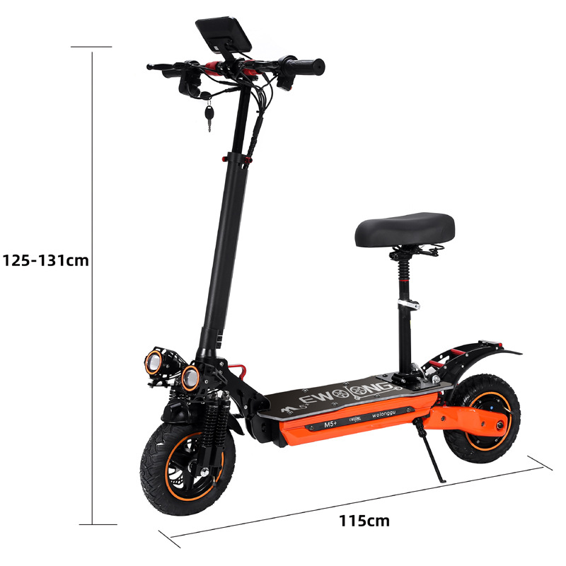 Adult Off-Road Electric Scooter 48V1000W Lithium Battery Foldable Dual-Drive Off-Road Electric Vehicle