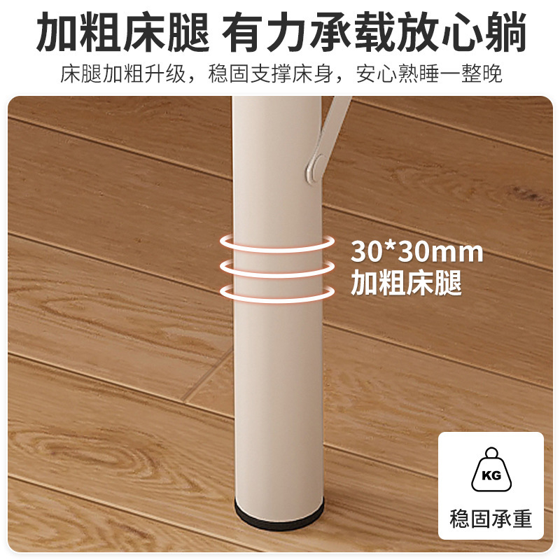 Cama plegable hogar individual pequeño apartamento cama simple 1,2 m reforzado almuerzo cama pequeña casa de alquiler cama dura para adultos