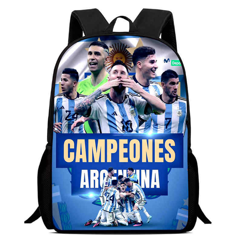 Amazon crossover nueva mochila con estampado periférico de futbolista mochila escolar para estudiantes mochila para niños