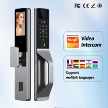 扫码智能锁人脸识别远程密码锁涂鸦监控双视通话安全防盗门入户门