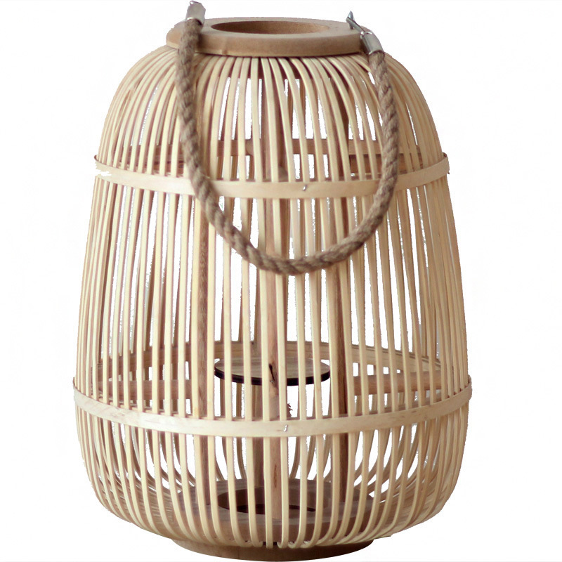 Candelaria de viento artesanal nórdica personalizada hotel residencial lámpara decoración candelabrera estilo japonés retro patio de villa