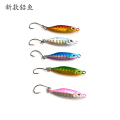 Lure Mini Micro Small Iron Plate 5.8g, 35mm, for Shore Casting—Featuring a slightly reddish eye and laser-etched design, perfect for targeting mouthy, roe-fish species like the silver carp.