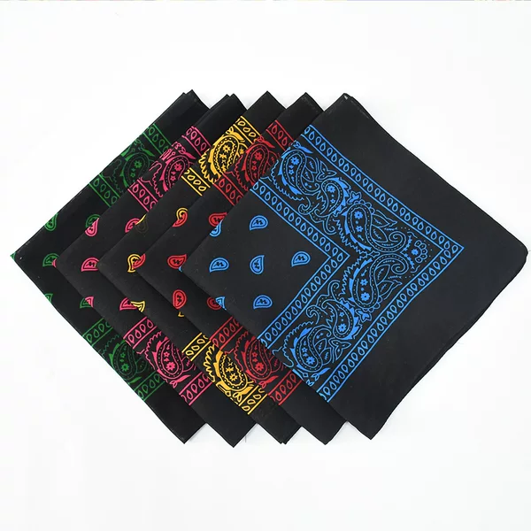 Factory direct supply magic headscarf cotton cashew flower square Paisley spot wholesale outdoor sports headscarf mask