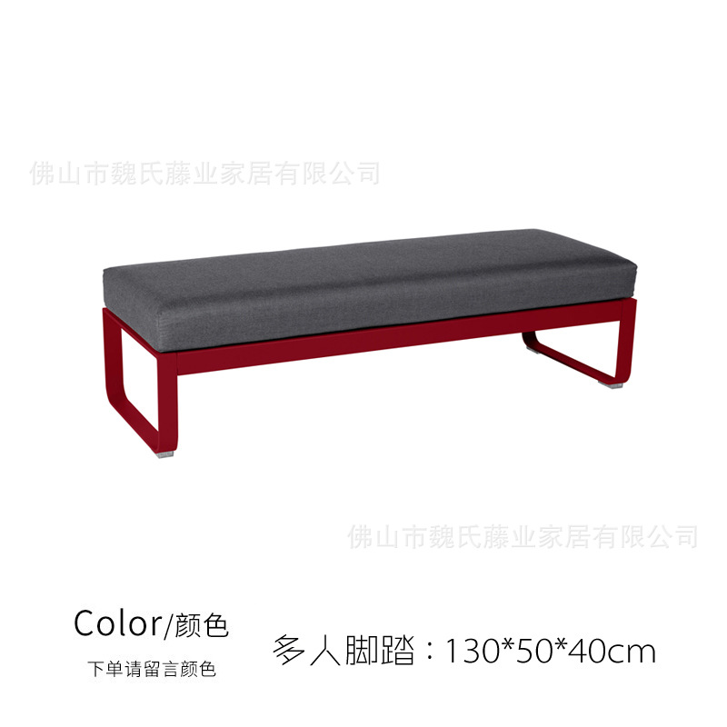 Sofá al aire libre patio al aire libre solárium jardín color macaron estilo impermeable protector solar muebles de aleación de aluminio