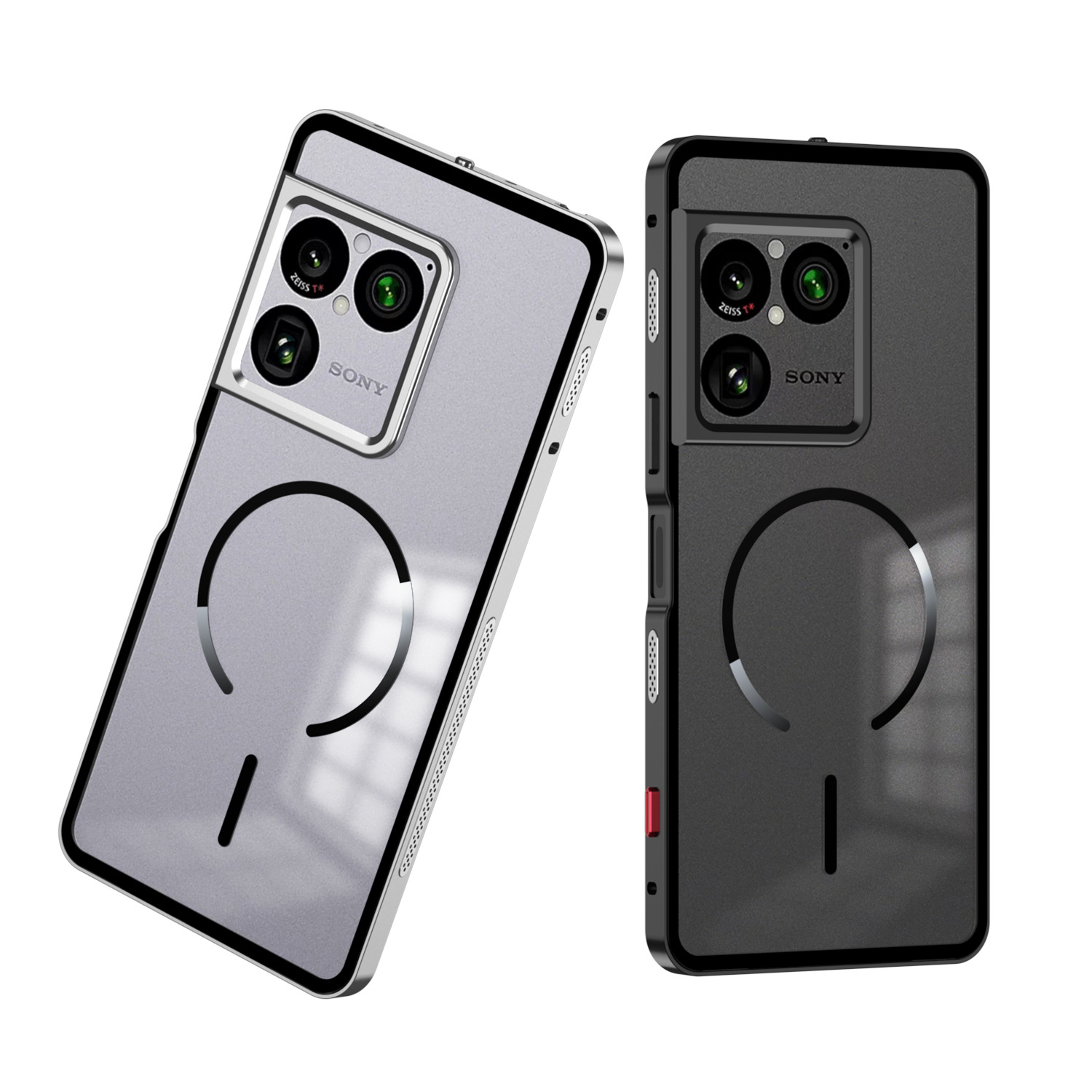 跨境适用于索尼Xperia1VIII8代磁吸背板铝合金边框弹扣设计手机壳