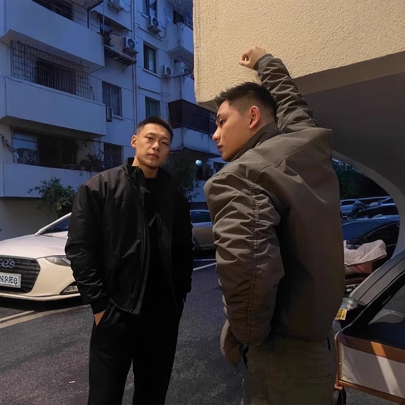 美式复古教练夹克男春秋季防风短款工装外套男痞帅飞行棒球服男潮