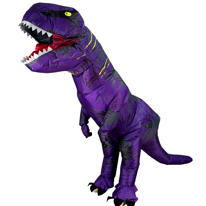 Venta caliente Traje inflable transfronterizo Dinosaurio de Halloween Alien Tyrannosaurus Rex Dress Up Ropa de actuación divertida Decoración de fiesta