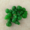 Relief dry green emerald iron dragon raw accessories jade film double happy tree leaf petal jade tube road with pearl lotus jade ring