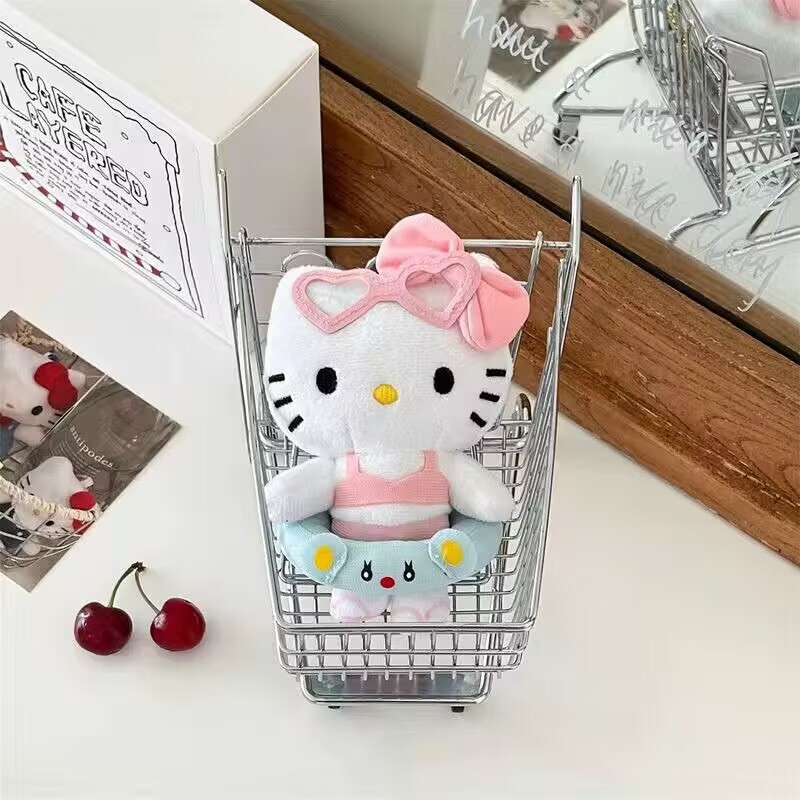 毛绒公仔挂件可爱卡通凯蒂猫钥匙扣高颜值可爱少女心书包挂饰批发|undefined