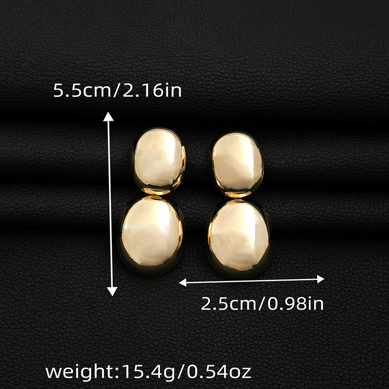 16g Weight Drop Earrings Classification 1 Pair Quantity Daily Occasion Iron Material Geometric Pattern Women's Gender Plating Design Simple Style Style 1 Pair Simple Style Geometric Plating Iron Drop Earrings 5