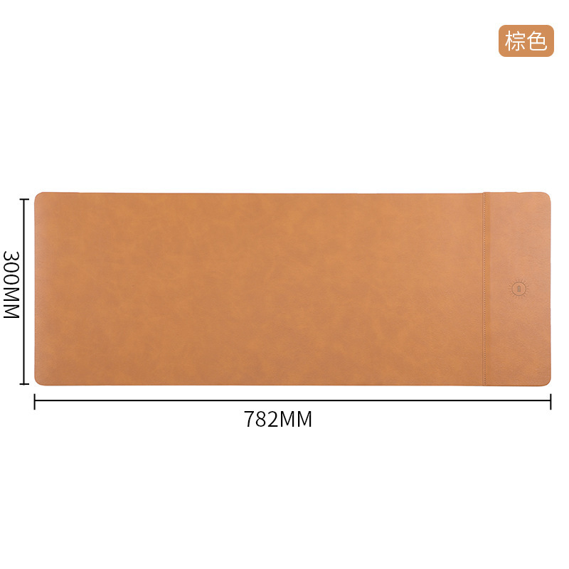갈색 확장형 마우스 패드 + 15W 무선 고속 충전 + 1.5m 긴 데이터 케이블