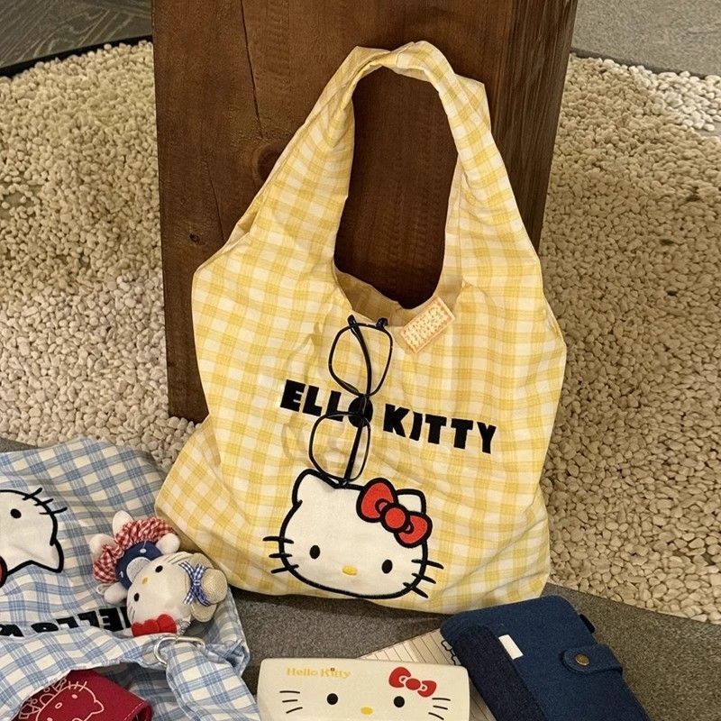 可爱风kitty夏季百搭通勤大容量帆布包手提袋单肩斜挎包新款挎包|undefined
