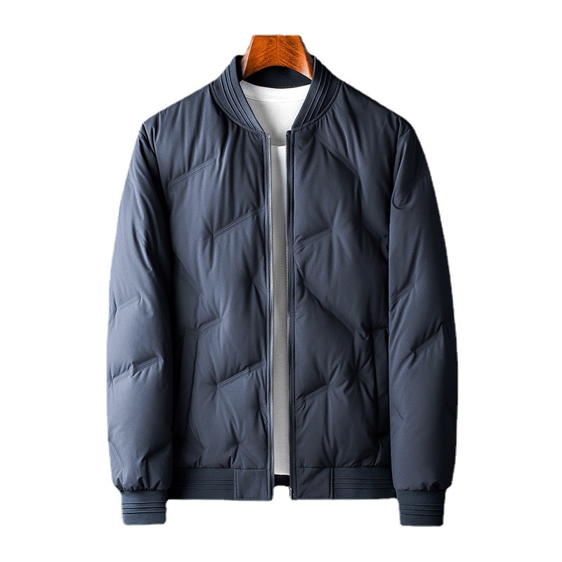 Nueva chaqueta de los hombres de negocios casual Chaqueta corta engrosada chaqueta verde de mediana edad chaqueta de béisbol de los hombres chaqueta de los hombres