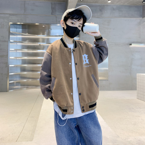 Children's Autumn Baseball Jacket Outerwear  New Model, Suitable for Older Children Spring and Autumn, Trendy Streetwear Top for Kids