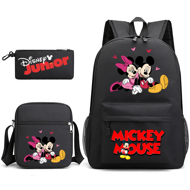 3-pieza portátil traje para niñas estudiantes universitarios niños mochila de lona Mickey/ratón 2022