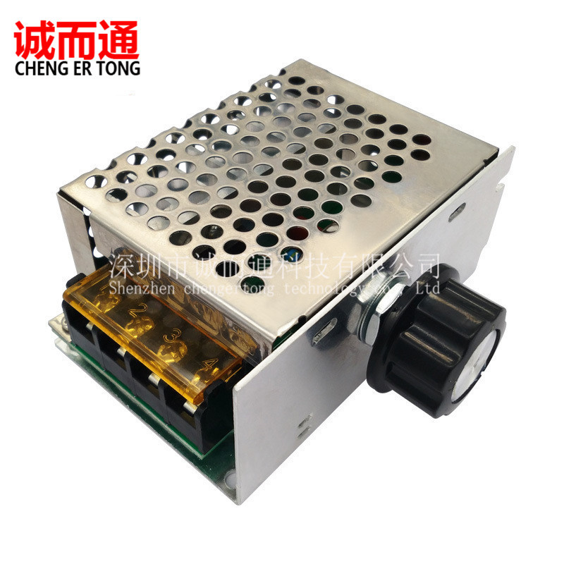 4000W进口大功率可控硅 电子调压器 调光 调速 调温 配保险外壳