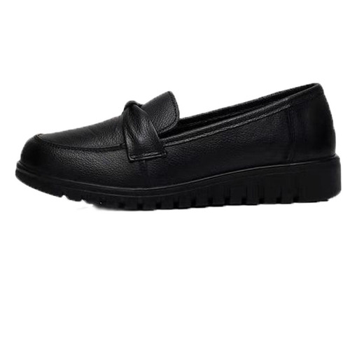 Ladies Flat Fashion Casual Slip-on Mother's Shoes Leather Shoes Women Women Shoes Versatile Classic Shoes