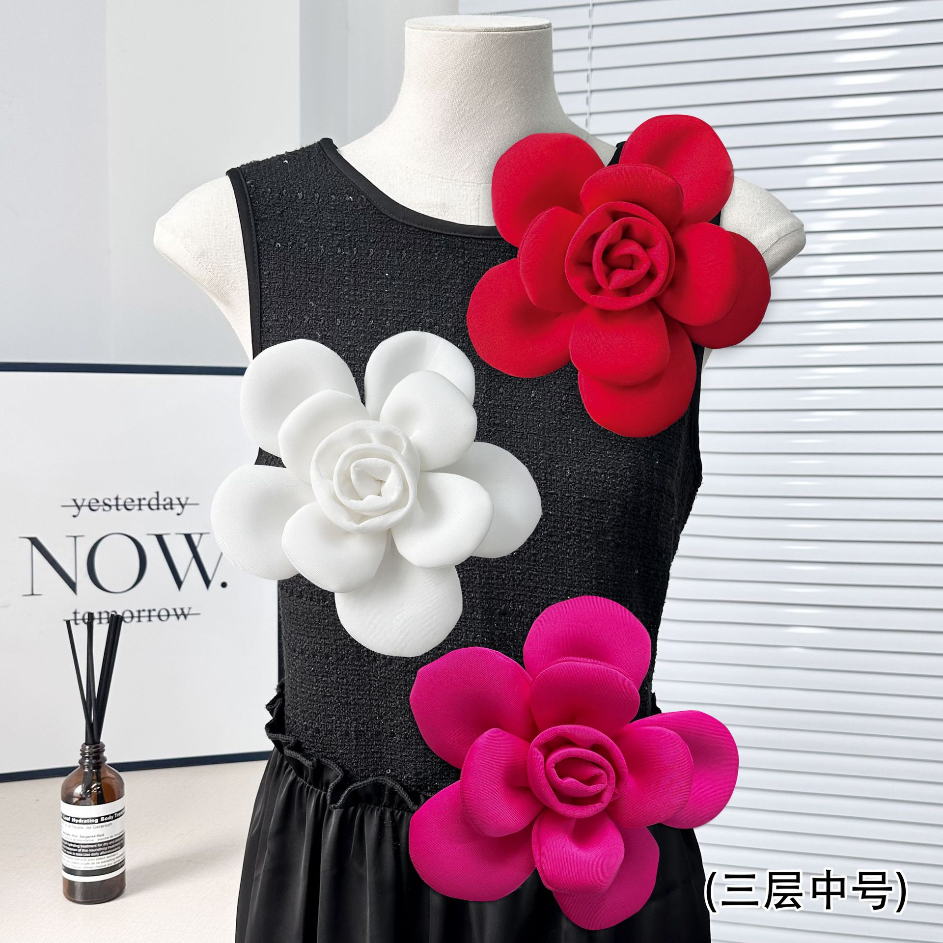Comercio exterior transfronterizo tela tridimensional flor camisa vestido vestido DIY accesorios de flor hechos a mano venta directa fábrica