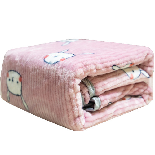 Factory Wholesale Cartoon Printed Thick Pet Blanket Dog Pet Mat Flannel Coral Fleece Blanket